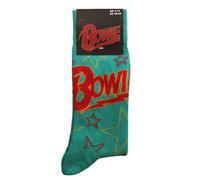 David Bowie Socken Stars Outline Logo Nue offiziell Herren Grün UK Size 7-11