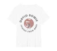 David Bowie - Spinnen T-Shirt, Damen Große Größen, Weiß, 1X