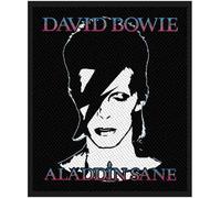 David Bowie Standard Patch Aladdin Sane Nue offiziell Schwarz Accessory Size