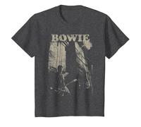 David Bowie - Stapel T-Shirt, Kinder, Anthrazit Meliert, 92