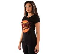 David Bowie T-Shirt Diamond Dogs Diamant Logo offiziell für Damen Skinny Fit, Schwarz, L
