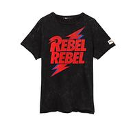 David Bowie T-Shirt Unisex Erwachsene Rebel Rebel Song Music Band Schwarzes XL