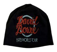David Bowie Unisex Erwachsene Mütze World Tour Logo 1978, Schwarz , One size