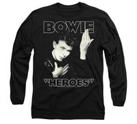 David Bowie Unisex Heroes Cover Mens Long Sleeve T-Shirt, Schwarz, XL