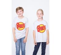 David Bowie - Vintage Diamond Dogs Logo Kids Heather - T-Shirt - Grau - 11-12 Years - 97% Baumwolle, 3% Elastan Grau 11-12 Years
