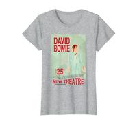 David Bowie Ziggy Stardust Neues Theater Oxford, England 1973 T-Shirt, Damen, Grau Meliert, L