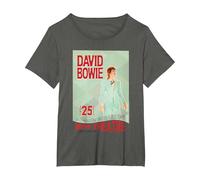 David Bowie Ziggy Stardust Neues Theater Oxford, England 1973 T-Shirt, Damen Große Größen, Anthrazit, 1X