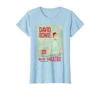 David Bowie Ziggy Stardust Neues Theater Oxford, England 1973 T-Shirt, Damen, Himmelblau, XL
