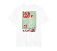 David Bowie Ziggy Stardust Neues Theater Oxford, England 1973 T-Shirt, Herren Große Größen, Weiß, 5X Tall