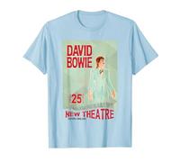 David Bowie Ziggy Stardust Neues Theater Oxford, England 1973 T-Shirt, Herren, Himmelblau, 3XL