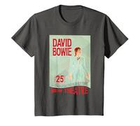 David Bowie Ziggy Stardust Neues Theater Oxford, England 1973 T-Shirt, Kinder, Anthrazit, 92