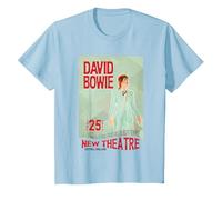 David Bowie Ziggy Stardust Neues Theater Oxford, England 1973 T-Shirt, Kinder, Himmelblau, 92