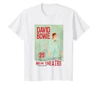 David Bowie Ziggy Stardust Neues Theater Oxford, England 1973 T-Shirt, Kinder, Weiß, 152