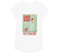 David Bowie Ziggy Stardust Neues Theater Oxford, England 1973 T-Shirt, Mädchen, Weiß, S
