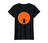 David Gilmour Luck and Strange im Konzert Orange Moon T-Shirt, Damen, Schwarz, XS