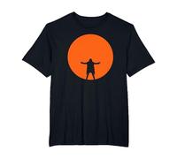 David Gilmour Luck and Strange im Konzert Orange Moon T-Shirt, Herren Große Größen, Schwarz, 2X Tall