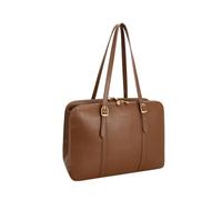 David Jones Damen-Einkaufstasche, Kunstleder, 3 Fächer, A4, Schultertasche, Paris, braun, L