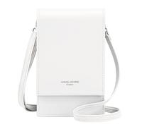 David Jones - Damen Handy Umhängetasche - Handytasche PU Leder Telefon Kleine Tasche Frau - Schultertasche Mini Handtasche Crossbody Bag - Abendtasche Alltag Mode Elegant Reise Arbeit - Weiß