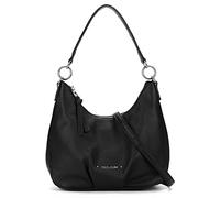 David Jones - Damen Hobo Schultertasche - Mittelgroße Handtasche PU Weiche Leder - Kleine Shopper Tasche - Umhängetasche Beuteltasche Einem Henkel - Alltag Einfach Klassisch Elegant Vintage - Schwarz