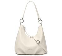 David Jones - Damen Hobo Tasche - Schultertasche Mittelgroße - Handtasche PU Weiche Leder - Kleine Shopper Beuteltasche Umhängetasche Einem Henkel - Alltag Einfach Klassisch Elegant Vintage - Beige