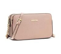David Jones - Damen Kleine Umhängetasche - Crossbody Bag PU Leder - Reißverschluss Tasche mit 3 Fächern - Elegante starre Handtasche Stilvolle Abendtasche - Schultertasche Alltag Modisch - Rosa