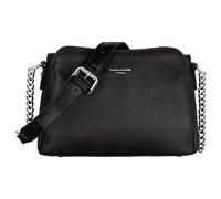 David Jones - Damen Kleine Umhängetasche - Elegante Crossbody Bag PU Leder - Schultertasche Kette Handtasche 3 Fächer Frau - Stilvolle Schicke Modische Abendtasche Clutch Alltag Arbeit Reise - Schwarz