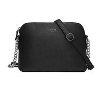 David Jones - Damen Kleine Umhängetasche - Frau Handtasche PU Leder - Tasche Kette Schultertasche Crossbody Bag - Abendtasche Zip Reißverschluss - Party Handy City Clutch Mode Elegant - Schwarz