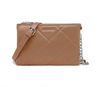 David Jones - Damen Kleine Umhängetasche - Mini Crossbody Bag Geseppte Handtasche Steppmuster PU Leder Tasche Frau - Kette Schultertasche Abendtasche Clutch Elegante Flache Party Handy - Rosa