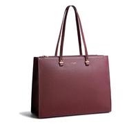 David Jones - Damen Shopper Handtasche - Große Schultertasche PU Leder Frau - Laptop 15 Zoll Arbeit Büro Schule Uni Elegant Tote Bag - Arbeitstasche Business A4 Tasche Lange Henkel Alltag - Weinrot