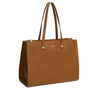 David Jones - Damen Shopper Handtasche - Große Schultertasche PU Leder Frau - Laptop 15 Zoll Arbeit Büro Schule Uni Elegant Tote Bag - Arbeitstasche Business A4 Tasche Lange Henkel Alltag Cognac Braun
