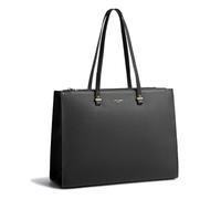 David Jones - Damen Shopper Handtasche - Große Schultertasche PU Leder Frau - Laptop 15 Zoll Arbeit Büro Schule Uni Elegant Tote Bag - Arbeitstasche Business A4 Tasche Lange Henkel Alltag - Schwarz 2