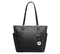 David Jones - Damen Shopper Mittelgroß Handtasche - Frau Henkeltasche PU Leder - Langem Henkel Schultertasche - Shopping Tasche - Elegante Arbeitstasche Tote Bag Schule Arbeit Büro Alltag - Schwarz