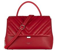 David Jones - Damen Umhängetasche - Frau Handtasche Gesteppte PU Leder - Steppmuster Tasche Mittelgroße Schultertasche - Top Griff Henkeltasche Elegante Satchel Crossbody Bag Mode Party - Rot