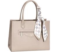 David Jones - Handtasche für Damen, Kunstleder, große Größe, große Kapazität, doppelte Seitentasche, Arbeit, Büro, Stadt, schick, klassisch, elegant, Oxford Tan, Taille unique