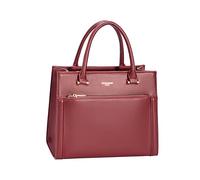 David Jones Paris - Handtasche für Damen, Stadt, mittelgroß, Kunstleder, Doppelfach, mehrere Taschen, schick, klassisch, elegant, praktisch, Windsor Wine