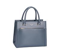David Jones Paris - Handtasche für Damen, Stadt, mittelgroß, Kunstleder, Doppelfach, mehrere Taschen, schick, klassisch, elegant, praktisch, Bering Sea