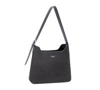 David Jones Paris - Schultertasche für Damen - Handtasche aus Kunstleder aus zwei Materialien - Größe M - verstellbarer Henkel - Stadt Chic Klassisch Elegant Arbeit Lauf, Schwarz