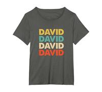 David T-Shirt, Damen Große Größen, Anthrazit, 4X