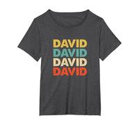 David T-Shirt, Damen Große Größen, Anthrazit Meliert, 4X