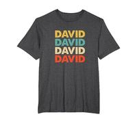 David T-Shirt, Herren Große Größen, Anthrazit Meliert, 2X Tall