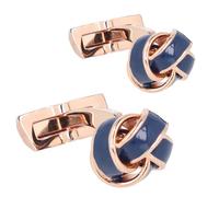 Davidoff Essentials Manschettenknöpfe Messing 1.5 cm blau