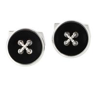 Davidoff Essentials Manschettenknöpfe Messing 1,8 cm black (23487)