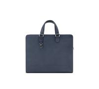 DAVIDOFF - Herren-Business-Tasche - Aktentasche aus PU-Leder in Saffiano-Struktur mit Riemen - Laptoptasche für 15-Zoll-PCs, Blau