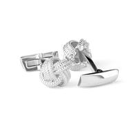 DAVIDOFF Manschettenknöpfe - Herren-Manschettenknöpfe - Knoten - Gedrehter Liebesknoten - Rhodiniertes Messing - Hochzeit, Geschenk, Events