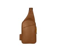 DAVIDOFF Sling Bag - Umhängetasche aus Leder - Braun/Cognac, Crossover, mehrere Fächer