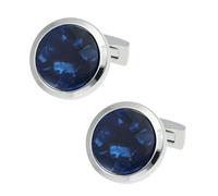 Davidoff Venice Manschettenknöpfe Messing 2 cm blau