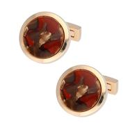 Davidoff Venice Manschettenknöpfe Messing 2 cm rotgold bordeaux (23029)