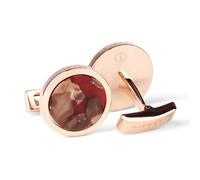 Davidoff Venice Manschettenknöpfe Messing 2 cm rotgold bordeaux (23029)