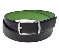 "DAVIDOFF Wendegürtel / 115 cm, kürzbar, Paris Schwarz / Grün 23466" 75 cm