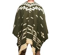 DAVLINA, Clint Eastwood Poncho aus Alpakawolle, Western-Stil, einzigartig und handgefertigt in Ecuador, dicker, warmer und weicher Wollponcho